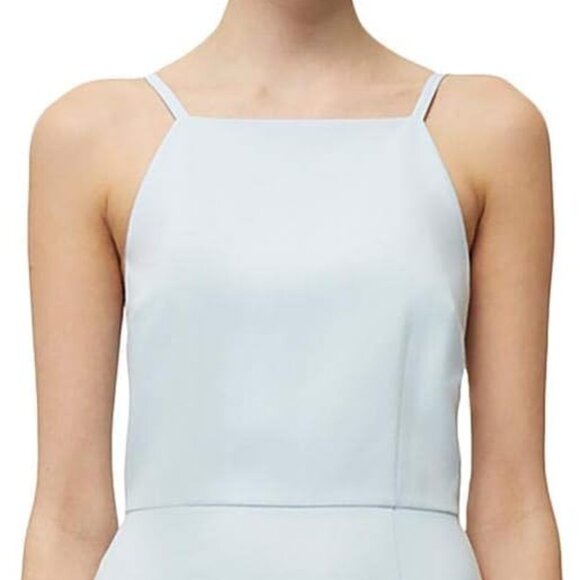 French Connection Women's Whisper Light Stretch Solid Mini Light Blue Dress sz 6 - Picture 4 of 17